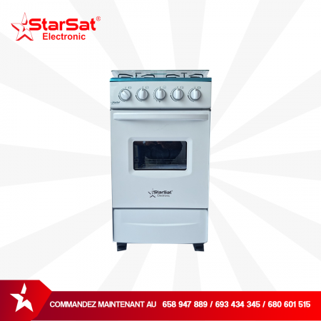 Cuisinière - 4 Feux- STARSAT- 50x50- Blanche- Avec Garantie