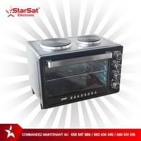 Mini four électrique- STARSAT- 50l- avec plaque chauffante au dessus- garantie assurée