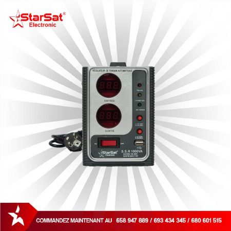 Régulateur de tension numérique -2000VA – USB -RSB- 220V/240V – USB – 03 Mois