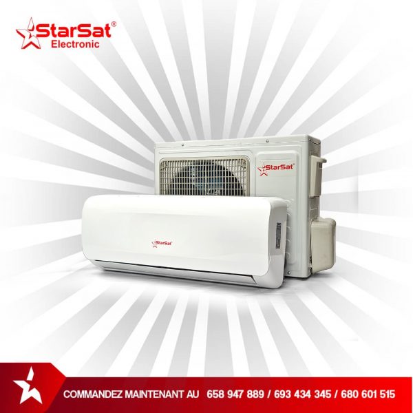 Climatiseur Split STARSAT- 2.5 CV – 12000 BTU – R410- Blanc – Garantie 12 mois