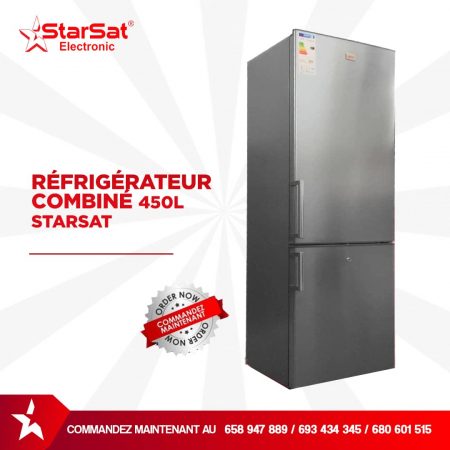 Réfrigérateur Frost- STARSAT- 450L - Gris - 6 mois
